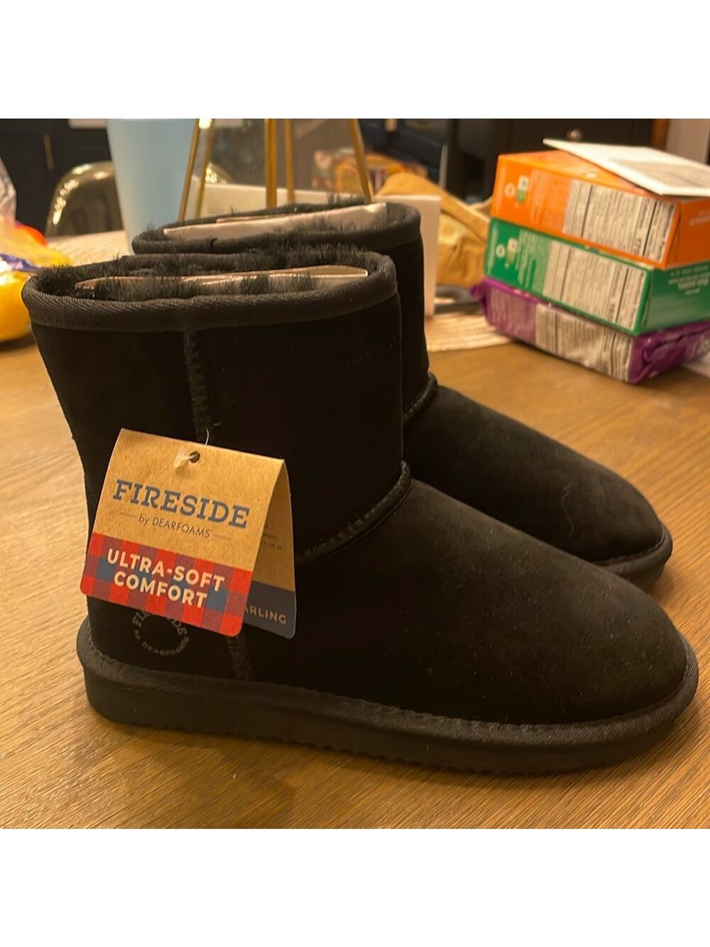 Fireside by Dearfoams Shearling Boots – Cozy & Water-Resistant (NWT)